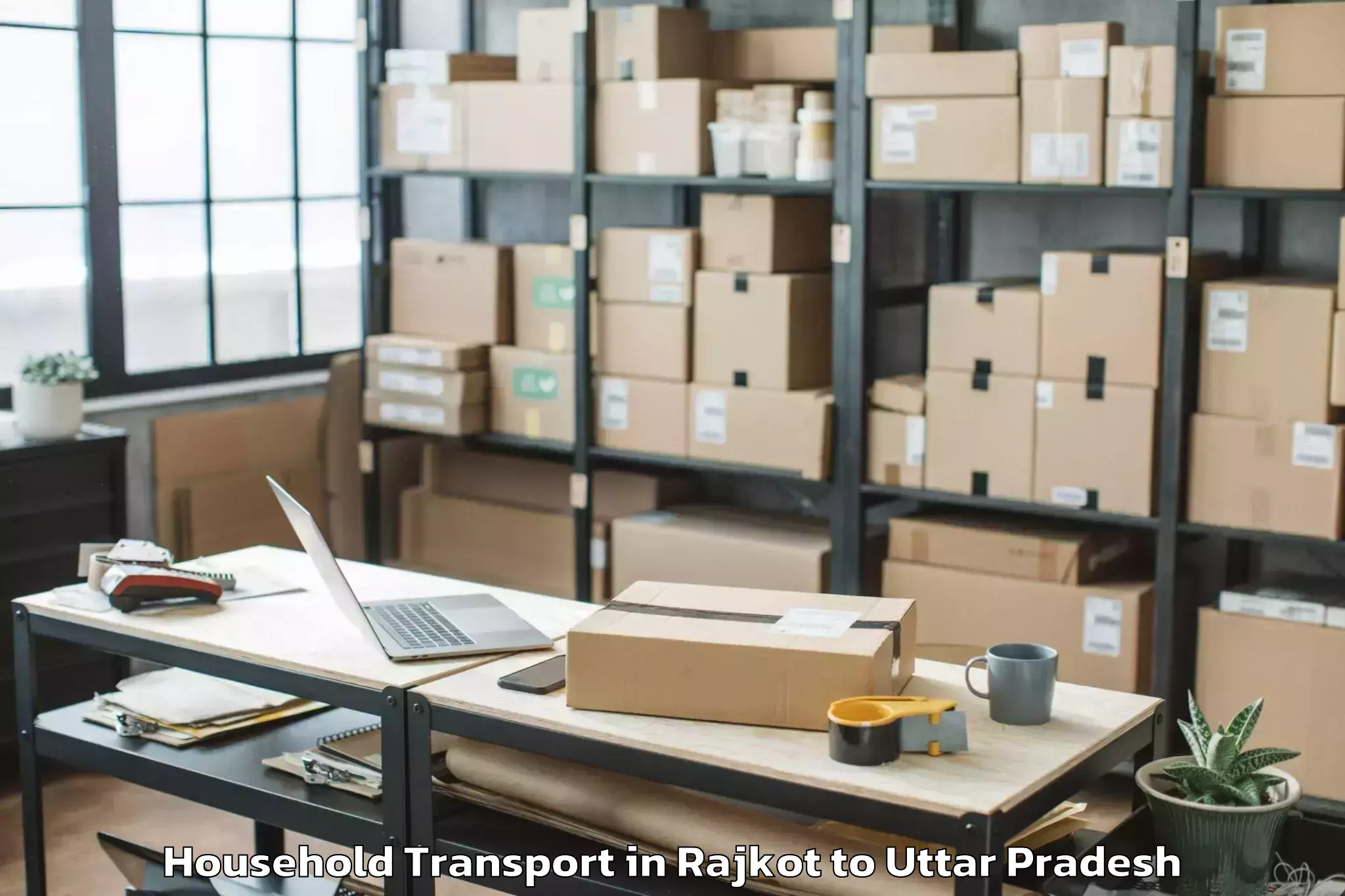 Book Rajkot to Mahatma Gandhi Kashi Vidyapeet Household Transport Online